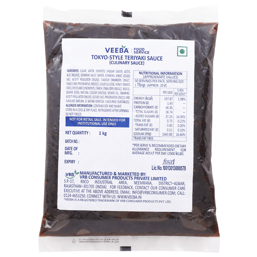 Veeba Teriyaki Sauce – 1KG Tokyo Style