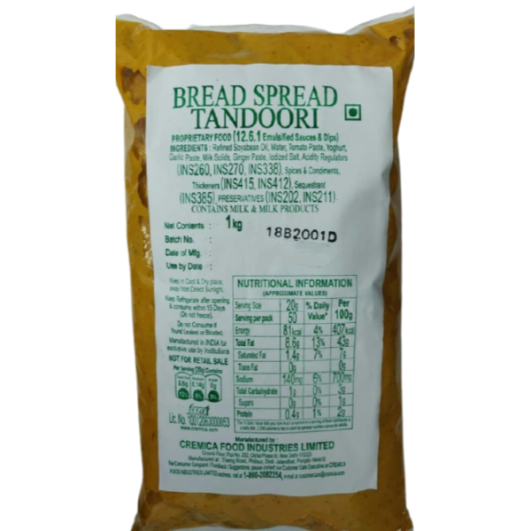 Cremica Tandoori Bread Spread – 1KG