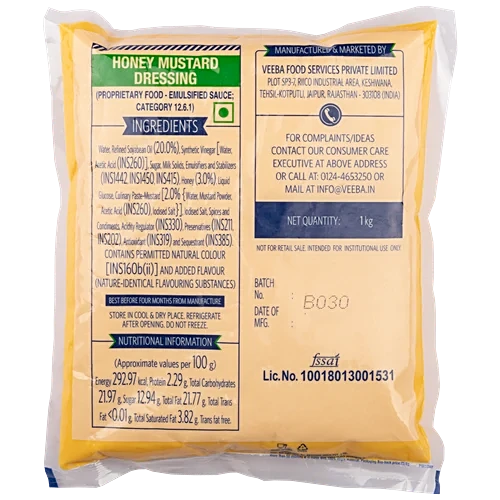 Veeba Honey Mustard Dressing – 1KG