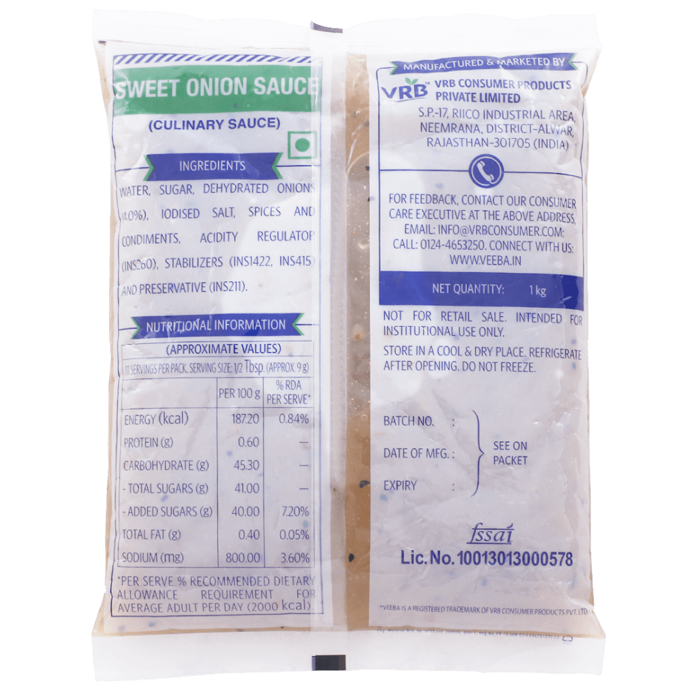 Veeba Sweet Onion Sauce – 1KG