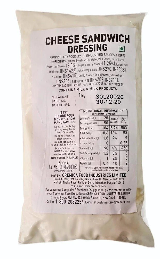 Cremica Cheese Sand Dressing 1KG