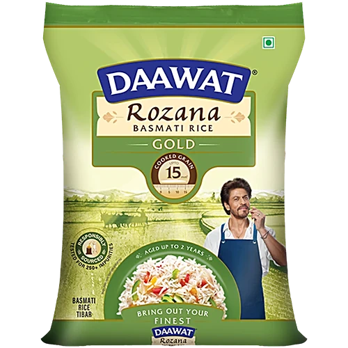 Daawat Basmati Rice Gold – 1KG | Premium Aged Long-Grain Rice for Daily Cooking & Special Dishes