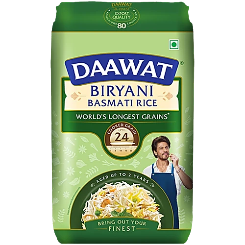 Daawat Biryani Basmati Rice – 1KG | Extra Long Grain Premium Rice for Perfect Biryani