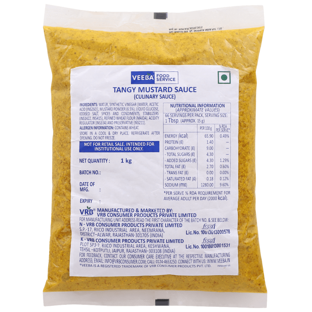 Veeba Tangy Mustard Sauce – 1KG