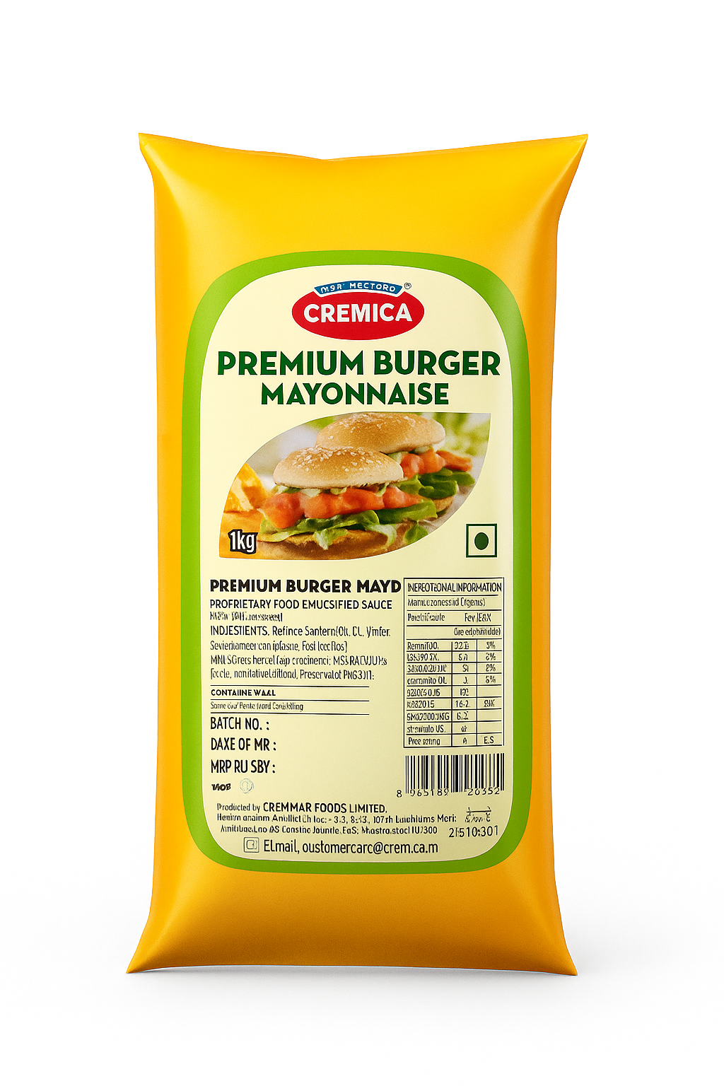 Cremica Burger Mayo Premium 1KG